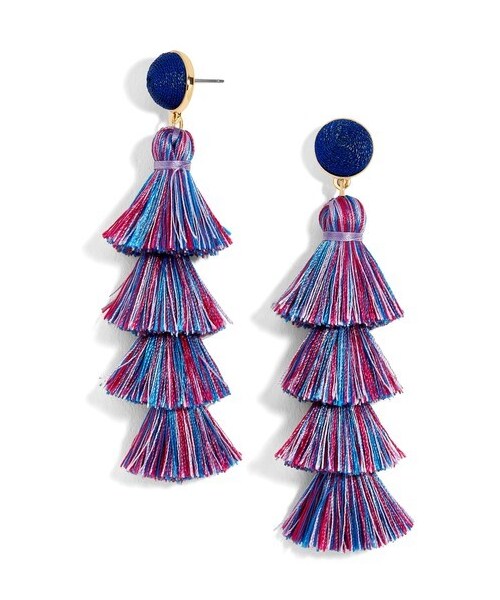 BaubleBar（-）の「Women's Baublebar Gabriela Tassel Fringe Earrings（イヤリング・レディース・Black/Blue/Green/Pink/Purple/Red/White・One Size）」の6枚目の写真