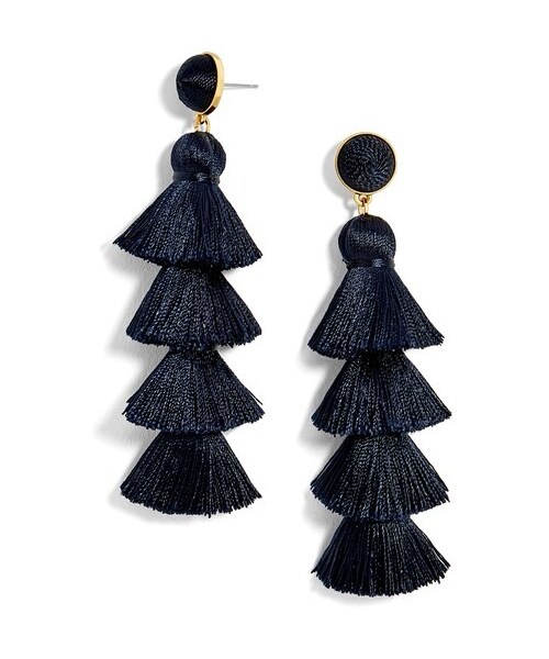 BaubleBar（-）の「Women's Baublebar Gabriela Tassel Fringe Earrings（イヤリング・レディース・Black/Blue/Green/Pink/Purple/Red/White・One Size）」の4枚目の写真
