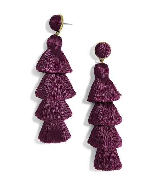 BaubleBar（-）の「Women's Baublebar Gabriela Tassel Fringe Earrings（イヤリング・レディース・Black/Blue/Green/Pink/Purple/Red/White・One Size）」の5枚目の写真
