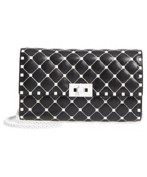 VALENTINO GARAVANI | Valentino Garavani Rockstud Matelasse Leather Shoulder Bag - Black(クラッチバッグ)