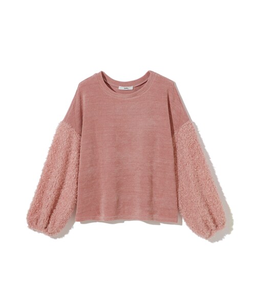 GRL（グレイル）の「ファースリーブトップス（ニット/セーター・レディース・ブラック/ピンク/グレー・F）」の3枚目の写真