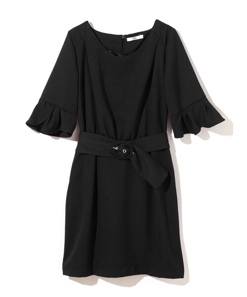 Grl グレイル の 太ベルト付きフレアスリーブワンピース ワンピース Wear