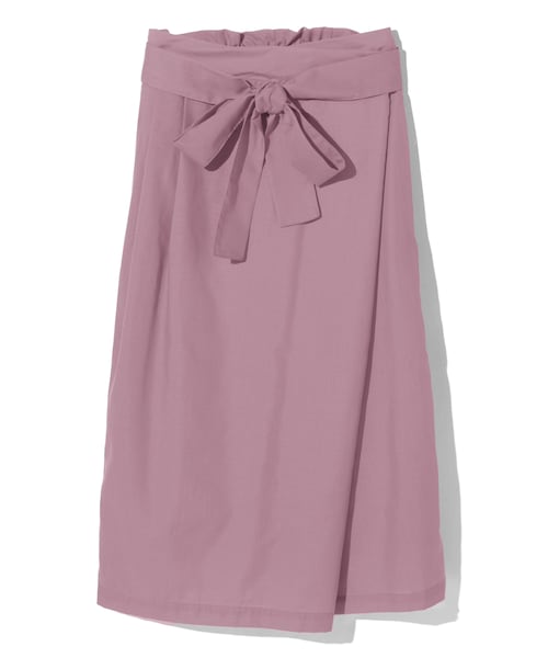GRL（グレイル）の「ウエストリボンラップタイトスカート（スカート・レディース・ブラック/グリーン/パープル/ボルドー/ラベンダー/ベージュ/キャメル・M）」の6枚目の写真