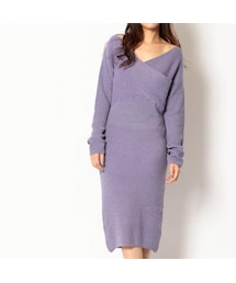 NINE | NINE オフショルニットワンピース(ワンピース)