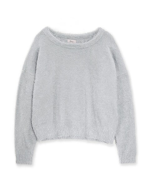 flower(フラワー)の「clarity shaggy knit~クラリティシャギーニット(ニット/セーター・レディース・グレー/ホワイト/ピンク・FREE)」の1枚目の写真