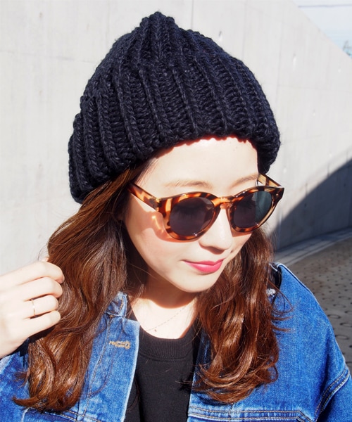 LAULEN（ローレン）の「KNIT CAP（ニットキャップ/ビーニー・レディース・ホワイト/ベージュ/グレー/ブラック・フリー）」の4枚目の写真