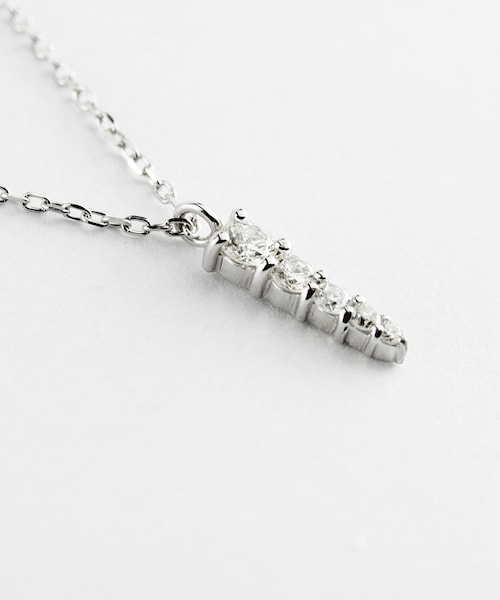 two ply(トゥープライ)の「トゥープライ 360 アキュート トライアングル ダイヤモンド ネックレス(ネックレス・レディース・シルバー・40cm)」の3枚目の写真