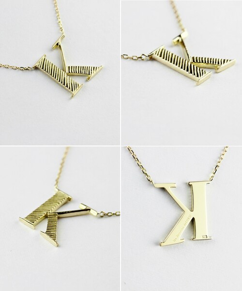 les desseins de DIEU（レデッサンドゥデュー）の「レ デッサン ドゥ デュー 960 ポップアート イニシャル ネックレス（ネックレス・レディース・ゴールド・40cm）」の4枚目の写真