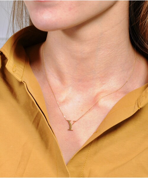 les desseins de DIEU（レデッサンドゥデュー）の「レ デッサン ドゥ デュー 960 ポップアート イニシャル ネックレス（ネックレス・レディース・ゴールド・40cm）」の9枚目の写真