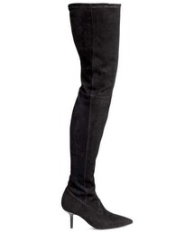 H&M | H&M Suede Thigh-high Boots(ブーツ)