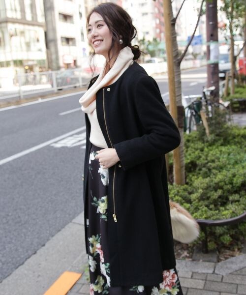 Andemiu（アンデミュウ）の「ソデファーツキコート（ジャケット/アウター・グレー/ブラック/ピンク/キャメル）」の9枚目の写真