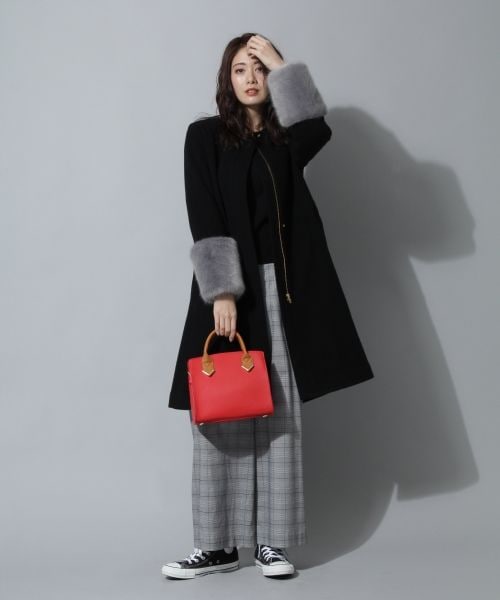 Andemiu（アンデミュウ）の「ソデファーツキコート（ジャケット/アウター・グレー/ブラック/ピンク/キャメル）」の15枚目の写真