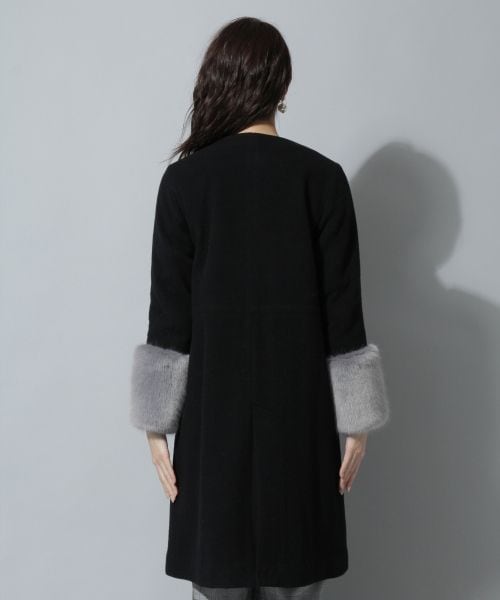 Andemiu（アンデミュウ）の「ソデファーツキコート（ジャケット/アウター・グレー/ブラック/ピンク/キャメル）」の19枚目の写真