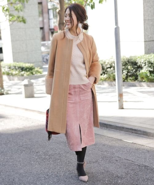 Andemiu（アンデミュウ）の「ソデファーツキコート（ジャケット/アウター・グレー/ブラック/ピンク/キャメル）」の10枚目の写真