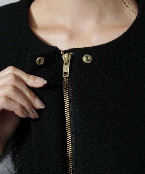 Andemiu（アンデミュウ）の「ソデファーツキコート（ジャケット/アウター・グレー/ブラック/ピンク/キャメル）」の21枚目の写真