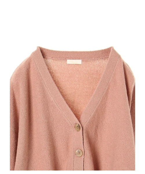 earth music&ecology(アースミュージックアンドエコロジー)の「・ショートボリュームニットカーディガン(トップス・アイボリー/チャコールグレー/ベージュ/ミント/ネイビー/ピンクベージュ・F)」の4枚目の写真