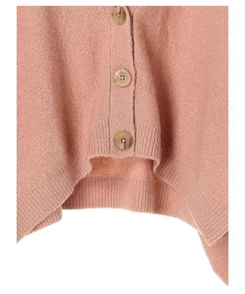 earth music&ecology(アースミュージックアンドエコロジー)の「・ショートボリュームニットカーディガン(トップス・アイボリー/チャコールグレー/ベージュ/ミント/ネイビー/ピンクベージュ・F)」の6枚目の写真