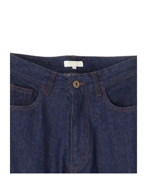 earth music&ecology（アースミュージックアンドエコロジー）の「・ハイウエストワイドデニムパンツ（パンツ・インディゴ/ダークインディゴ・S/M/L）」の9枚目の写真