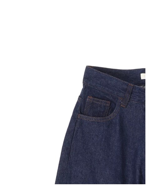 earth music&ecology（アースミュージックアンドエコロジー）の「・ハイウエストワイドデニムパンツ（パンツ・インディゴ/ダークインディゴ・S/M/L）」の10枚目の写真