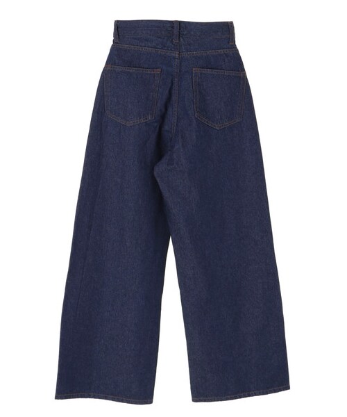 earth music&ecology（アースミュージックアンドエコロジー）の「・ハイウエストワイドデニムパンツ（パンツ・インディゴ/ダークインディゴ・S/M/L）」の8枚目の写真