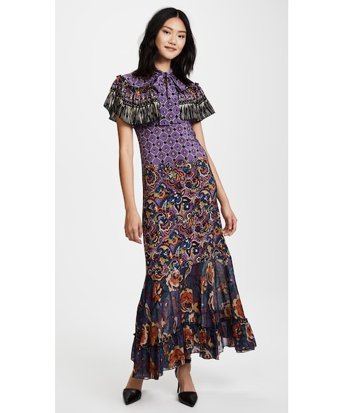 ANNA SUI（アナスイ）の「Anna Sui Paisley Fringe Maxi Dress