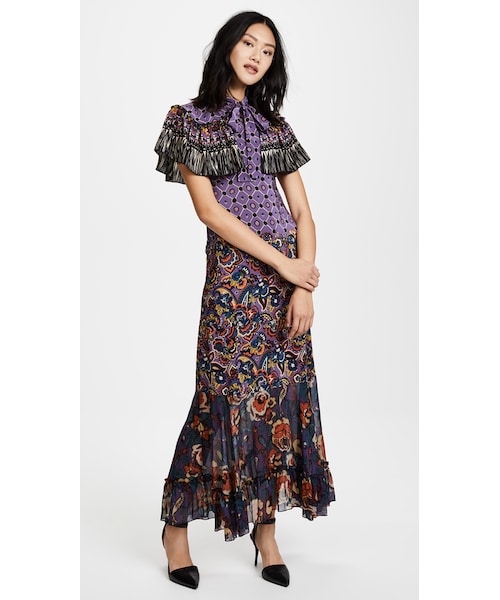 ANNA SUI（アナスイ）の「Anna Sui Paisley Fringe Maxi Dress