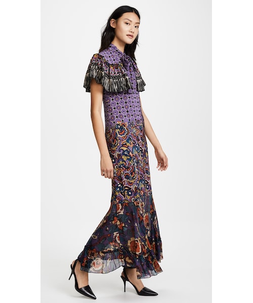 ANNA SUI（アナスイ）の「Anna Sui Paisley Fringe Maxi Dress