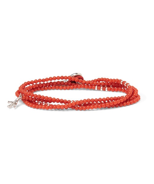 イザイア　IZAIA ブレスレット ISAIA（イザイア）の「Isaia Saracino Coral Silver Wrap Bracelet