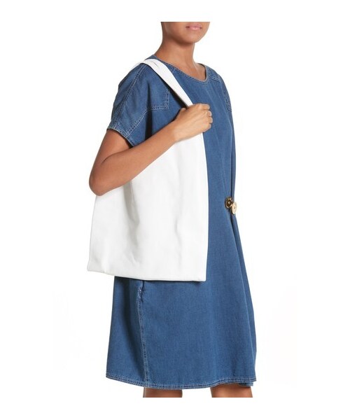 Maison Margiela（メゾンマルジェラ）の「Maison Margiela Calfskin Leather Shopper - Black（トートバッグ・レディース・Black/Red/White・One Size）」の7枚目の写真