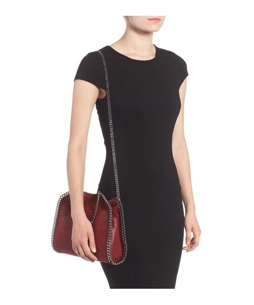 STELLA McCARTNEY（ステラマッカートニー）の「Stella Mccartney 'Mini Falabella - Shaggy Deer' Faux Leather Tote - Green（トートバッグ・レディース・Green/Red/White・One Size）」の5枚目の写真