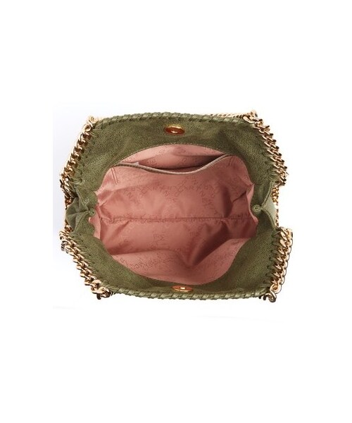 STELLA McCARTNEY（ステラマッカートニー）の「Stella Mccartney 'Mini Falabella - Shaggy Deer' Faux Leather Tote - Green（トートバッグ・レディース・Green/Red/White・One Size）」の4枚目の写真