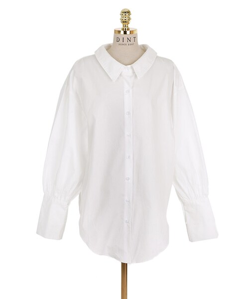 DINT（ディント）の「第こんなベクリンカフスブラウス（シャツ/ブラウス・レディース・White/Black・one(44~66size)）」の2枚目の写真