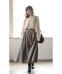 CHEER CLOSET | 【INKWELL】2wayミモレ丈グレンチェックチェックスカート(その他パンツ)