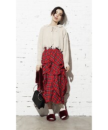 CHEER CLOSET | 【るうこ】ショートレングスカットオフフードニットパーカー(ニット/セーター)