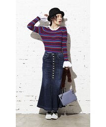 CHEER CLOSET | 【るうこ】フロントボタンマーメイドラインデニムスカート(デニムスカート)