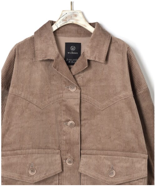 w closet（ダブルクローゼット）の「コーデュロイBIGジャケット