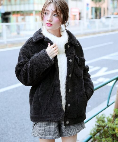 Heather BIGブルゾン ブラック Heather（ヘザー）の「BIGブルゾン 977312（ブルゾン）」 - WEAR