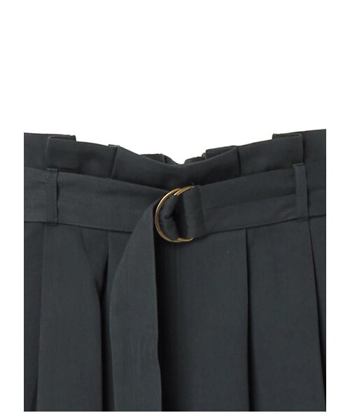 earth music&ecology（アースミュージックアンドエコロジー）の「・ベルト付きストライプワイドパンツ（パンツ・ブラック/キャメル/ダークグリーン・F）」の5枚目の写真