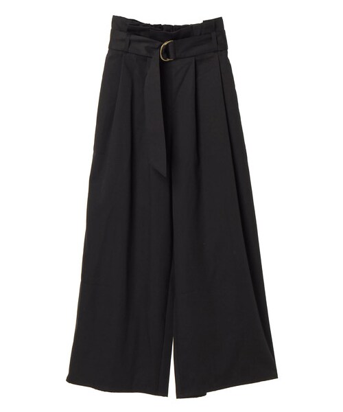 earth music&ecology（アースミュージックアンドエコロジー）の「・ベルト付きストライプワイドパンツ（パンツ・ブラック/キャメル/ダークグリーン・F）」の8枚目の写真