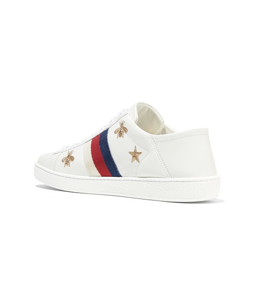 GUCCI（グッチ）の「Gucci - Ace Embroidered Collapsible-heel Leather Sneakers - White（スニーカー・レディース・White・IT34.5/IT42/IT40.5/IT35/IT40/IT37/IT35.5/IT36/IT36.5/IT41.5/IT34/IT39/IT37.5/IT39.5/IT38/IT38.5）」の6枚目の写真