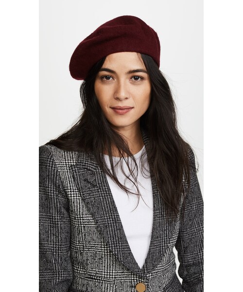 HAT attack(ハットアタック)の「Hat Attack Wool Beret(その他・レディース・Black/Burgundy/Heather Grey/Navy・One Size)」の5枚目の写真