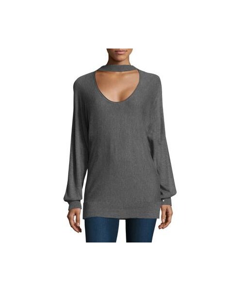 splendid（スプレンディッド）の「Splendid Choker Sweater（ニット/セーター・レディース・Black/Heather Cinder・MEDIUM/X-SMALL/LARGE/SMALL）」の5枚目の写真