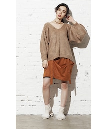 CHEER CLOSET | 【るうこ】ボリュームスリーブニットトップス(ニット/セーター)