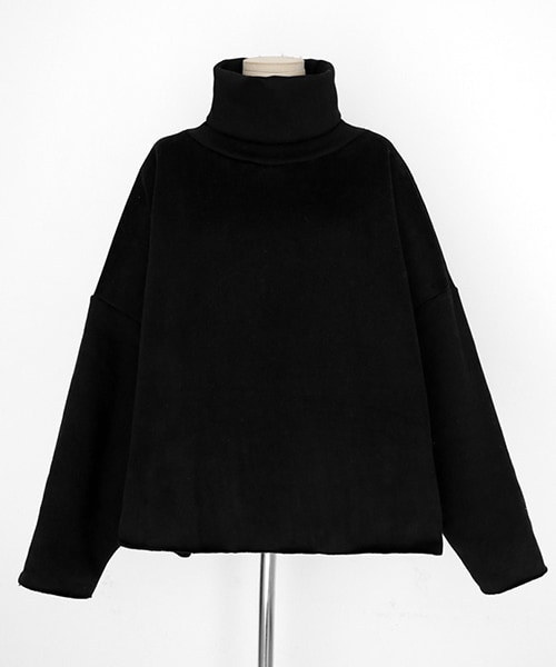 DHOLIC(ディーホリック)の「裏起毛タートルネックスウェット(スウェット・レディース・ベージュ/ホワイト/レッド/ブラック/ブルー・FREE)」の3枚目の写真