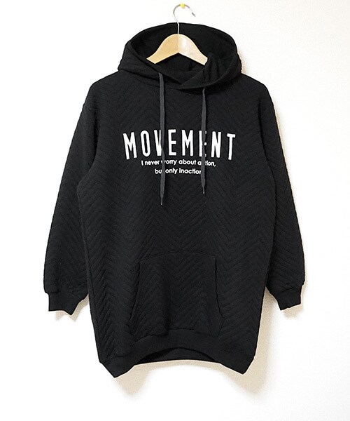 Tiffee SELECT（ティフィーセレクト）の「ロゴマーク厚みスウェットボンディングパーカー（パーカー・レディース・ブラック/グレー・M）」の2枚目の写真