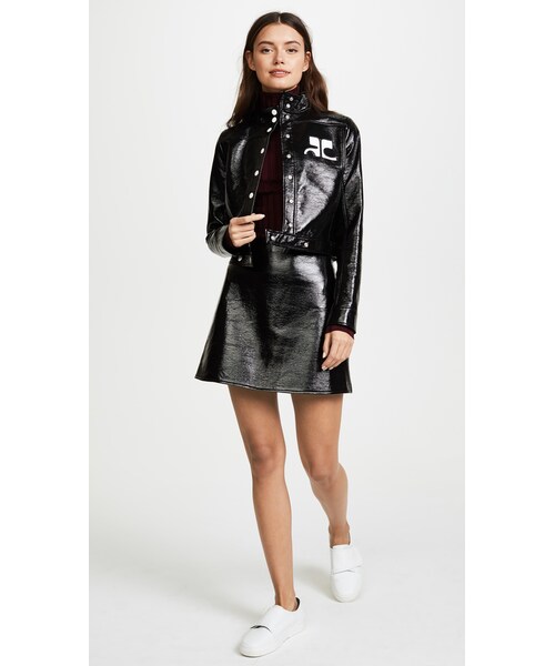 courreges（クレージュ）の「Courreges Jupe Vinyl Zip Miniskirt