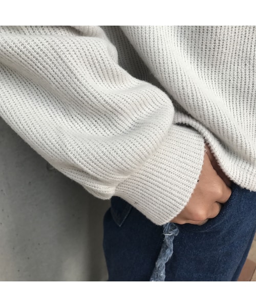 copine（コピン）の「【期間限定価格】2色袖フェイクファースリーブ/プチハイネック（4color）（ニット/セーター・レディース・その他）」の14枚目の写真