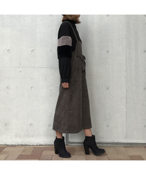 copine（コピン）の「【期間限定価格】2色袖フェイクファースリーブ/プチハイネック（4color）（ニット/セーター・レディース・その他）」の3枚目の写真