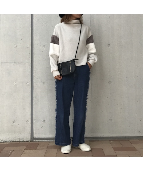 copine（コピン）の「【期間限定価格】2色袖フェイクファースリーブ/プチハイネック（4color）（ニット/セーター・レディース・その他）」の9枚目の写真