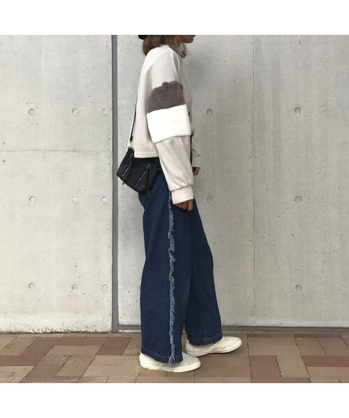 copine（コピン）の「【期間限定価格】2色袖フェイクファースリーブ/プチハイネック（4color）（ニット/セーター・レディース・その他）」の8枚目の写真